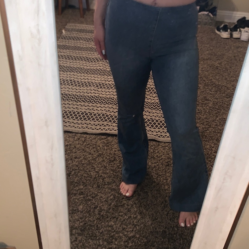 Penny Pull on flare jeans